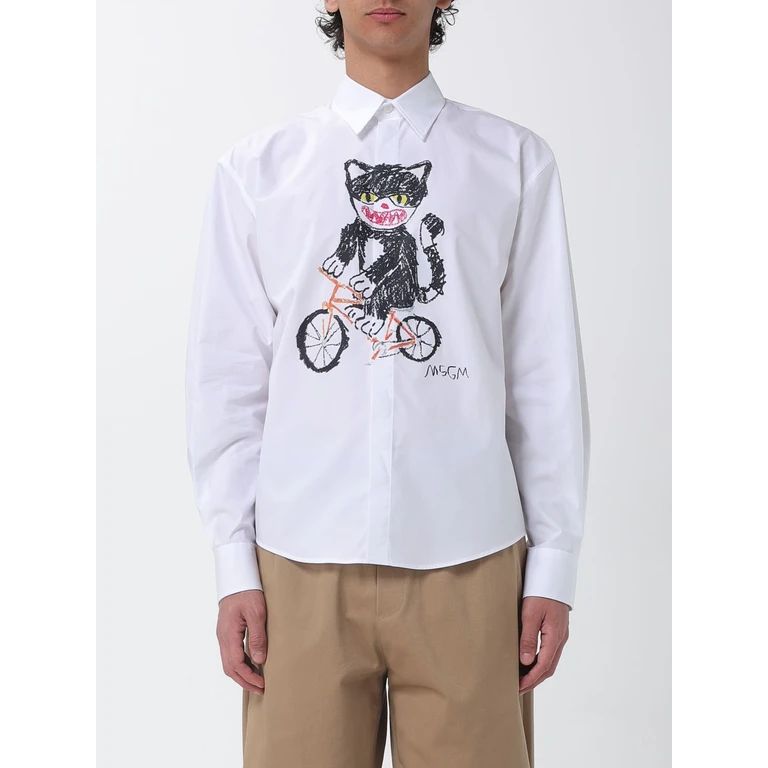 MSGM Shirt Men color White (4040ME18X26711201)