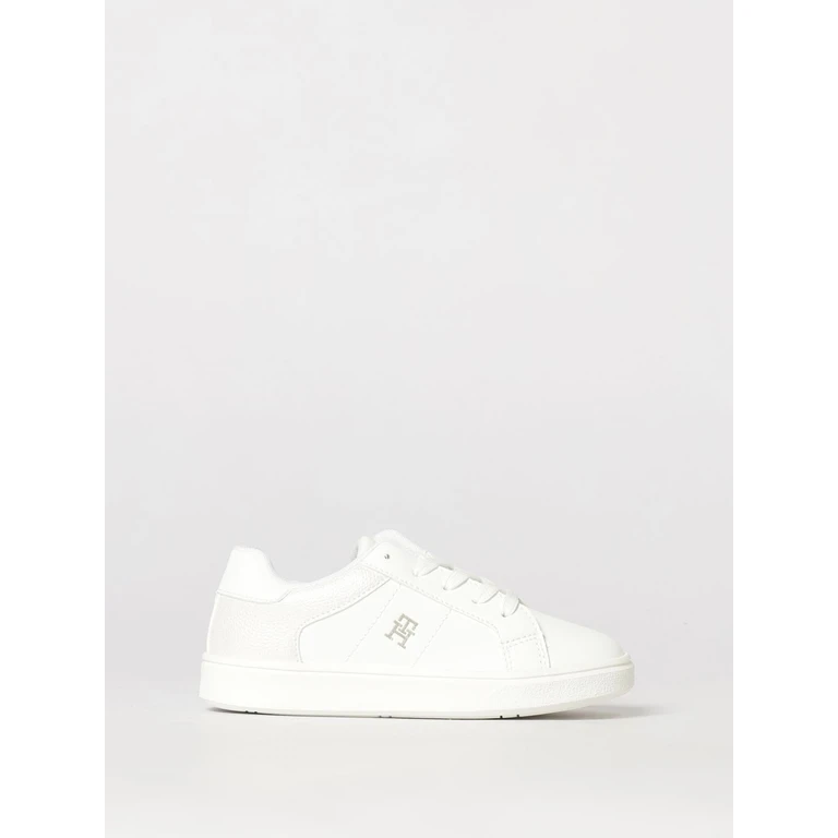 Boy's Low-Top Leather and Faux Leather Trainers with Logo (A9342291355100)