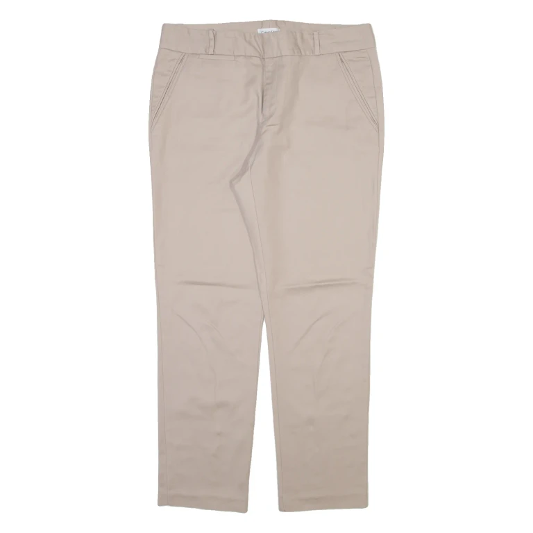 CALVIN KLEIN Womens Trousers Beige Regular Tapered W32 L28
