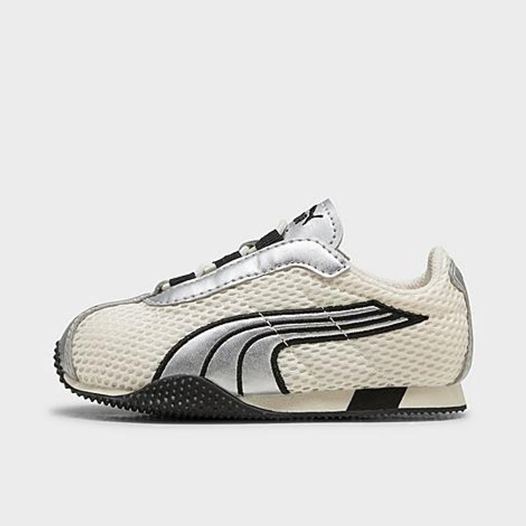 Kids Toddler Puma H-Street OG Stretch Lace Casual Shoes in Frosted Ivory/Puma Silver Size: 4.0
