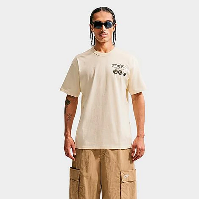 Nike Men's Sportswear Premium Essentials Nature In Motion T-Shirt in Coconut Milk Size: XS