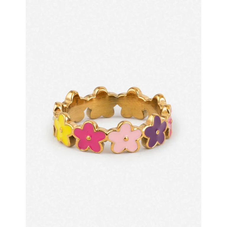 Floral Enamel Ring