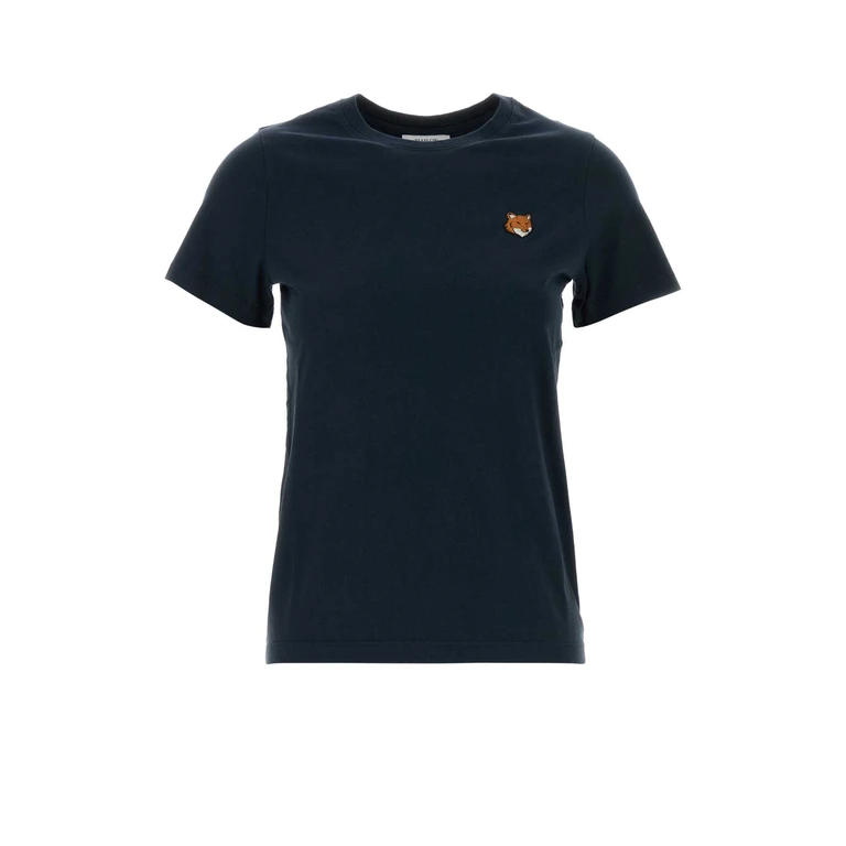 Maison Kitsune Navy Blue Cotton T-Shirt Classicnavy Exterior - Women
