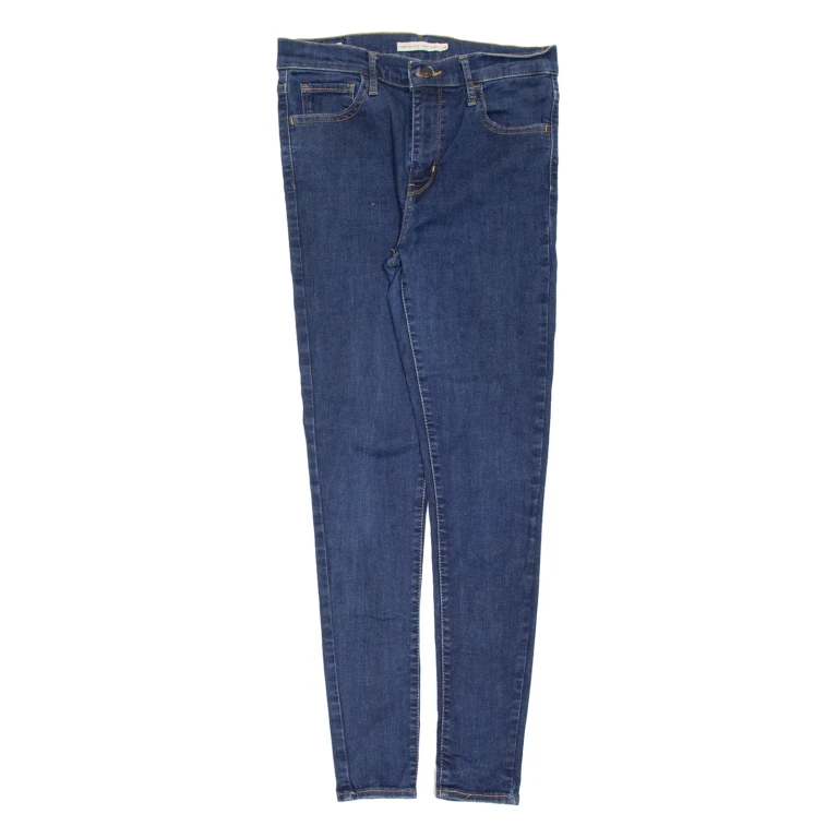 LEVI'S 720 High Rise BIG E Womens Jeans Blue Slim Skinny Stone Wash W28 L30