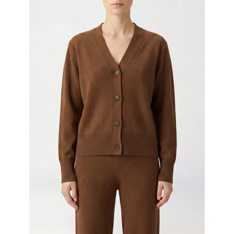V-Neck Cardigan in Organic Cotton with Button Closure (LYSS000956)