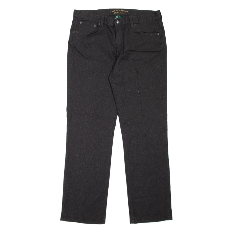 RALPH LAUREN LAUREN JEANS CO. Womens Jeans Black Regular Straight W32 L30