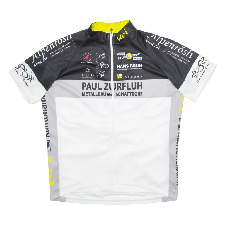 Full Zip Cycling Mens Jersey White XL