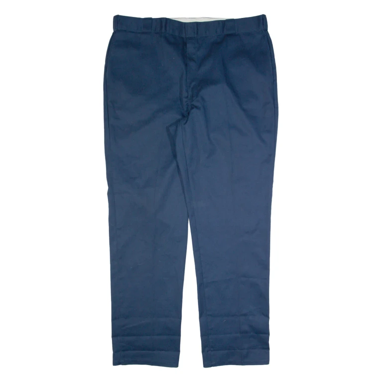 DICKIES Workwear Mens Trousers Blue Regular Straight W44 L36