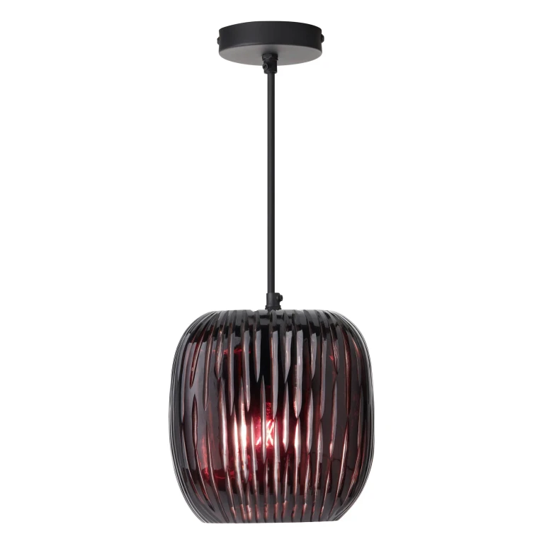 Hanging Lamp - Plum & Black