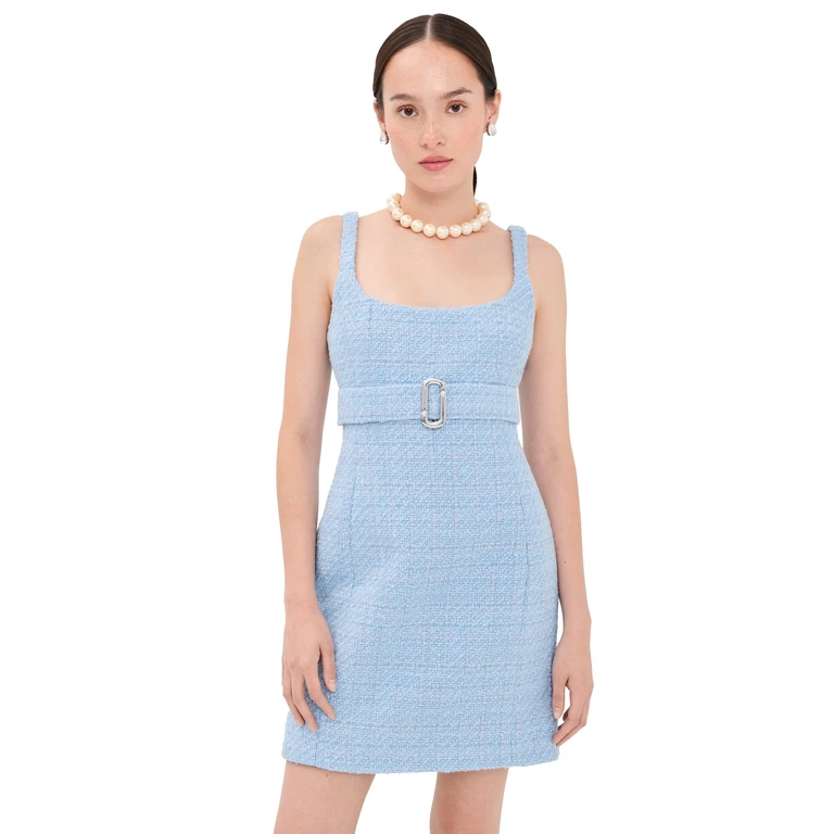 Marc Jacobs Tweed Dress Blue Mist 0