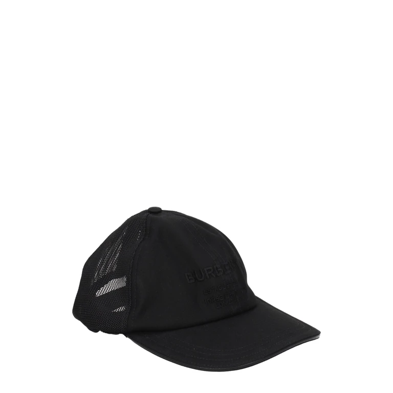 Burberry Black Cotton Cap (baseball Hat) - Men