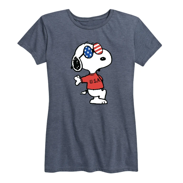 Snoopy USA Shades - Women's Short Sleeve Graphic T-Shirt