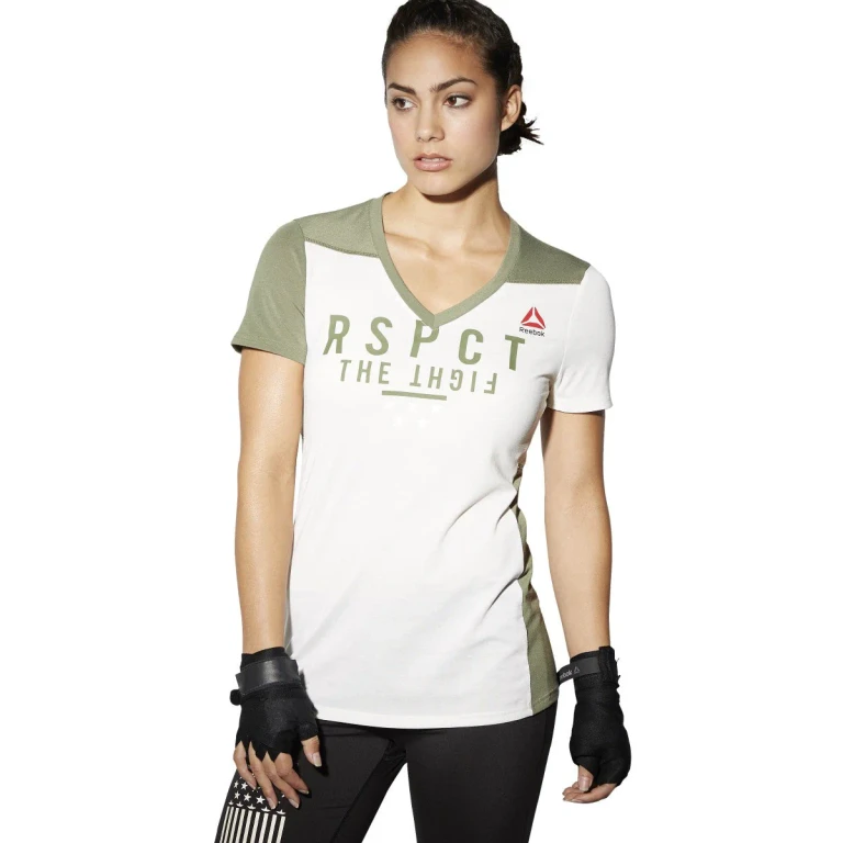 Women's Train Like A Fighter Perf Short Sleeve V Tee