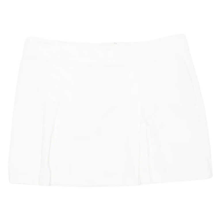 H&M Pleated Womens Mini Skirt White Short M