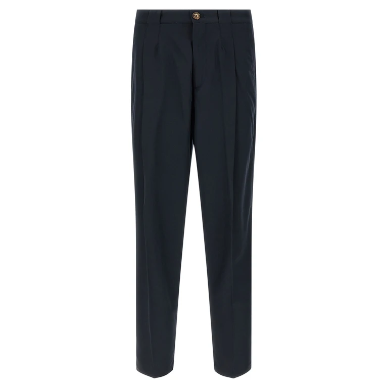 Brunello Cucinelli Blue Cotton Chino Pants - Men