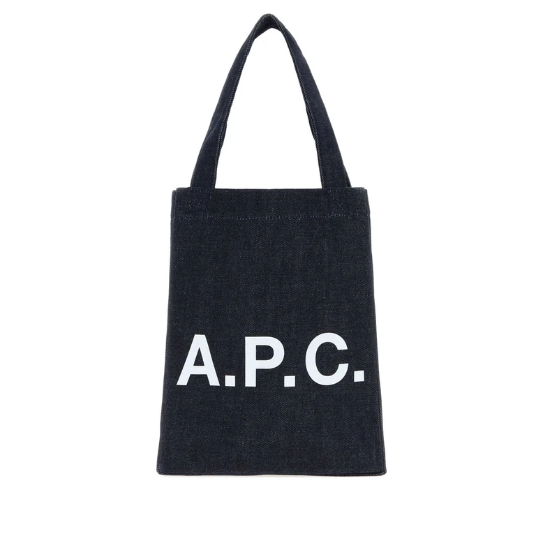 A. P.C. Demi Small Lou Shopping Bag Indigo Exterior: Cotton Borse A Mano - Unisex