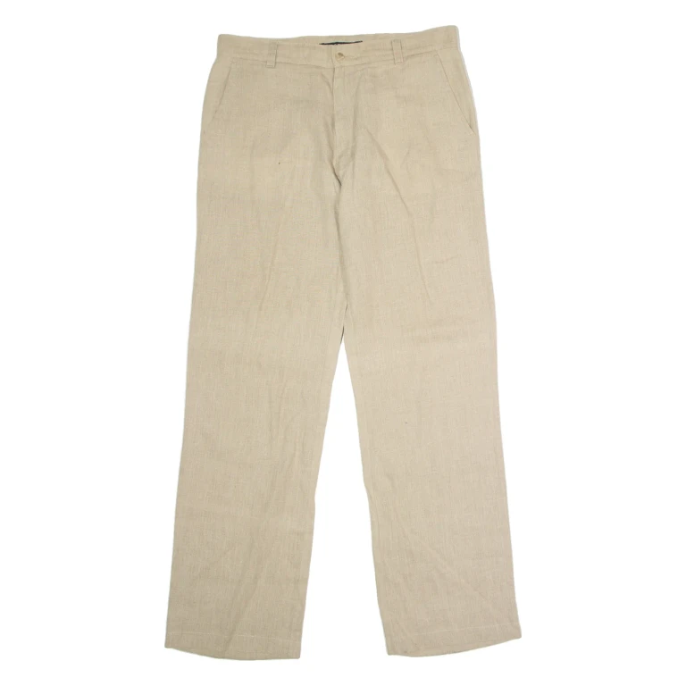 DOCKLAND Mens Trousers Beige Regular Straight W36 L32