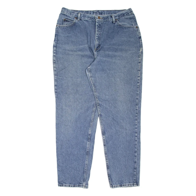 LEE Womens Jeans Blue Regular Mom W34 L30