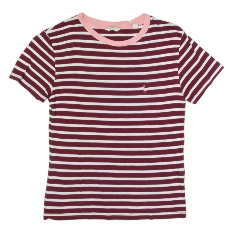 JACK WILLS Womens T-Shirt Maroon UK 8