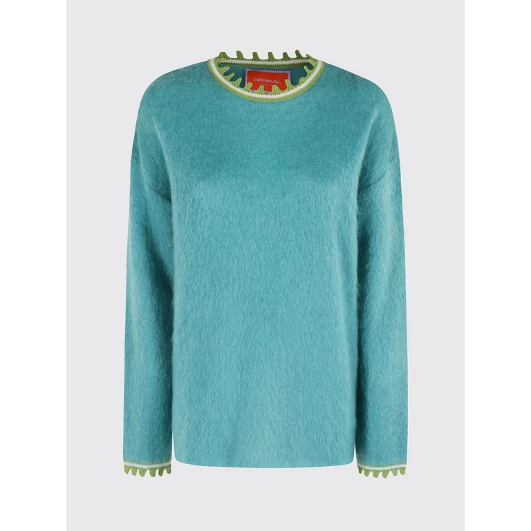 LA DOUBLEJ Sweater Woman color Acid Green (PUL0165KNI170SOLIDBU08)