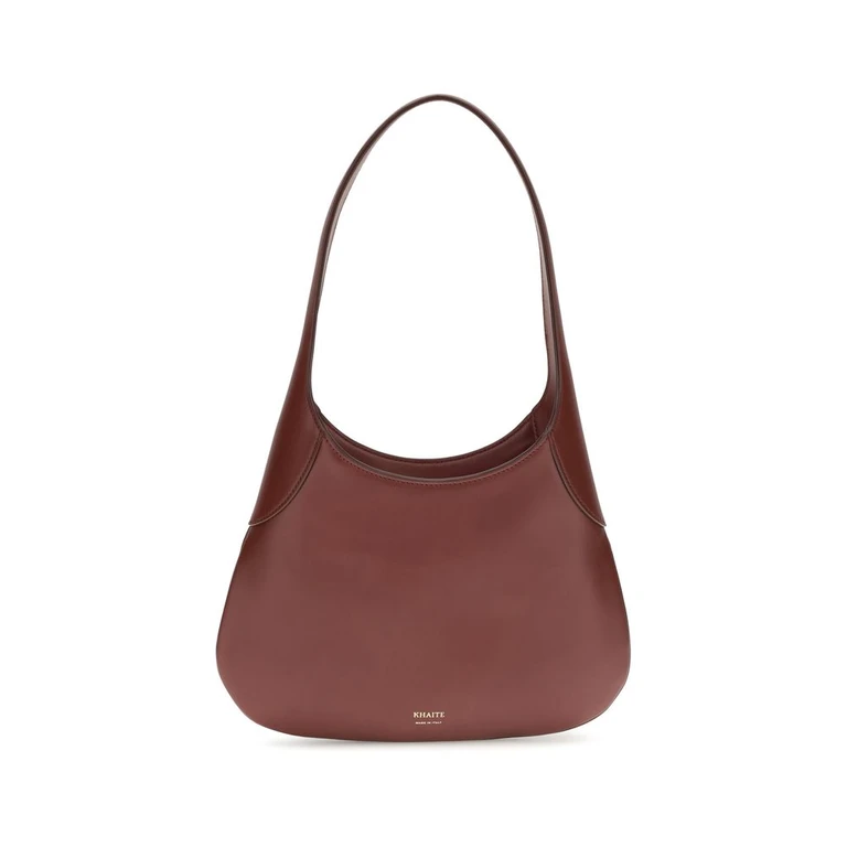 Khaite Bordeaux Calf Leather Bos Taurus Shoulder Bag - Women