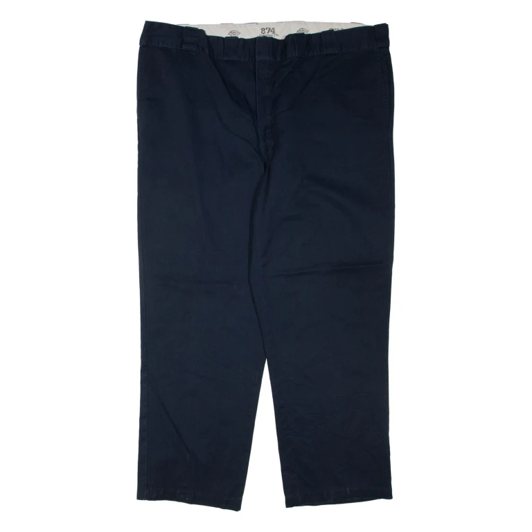 DICKIES Mens Trousers Blue Regular Tapered W44 L29