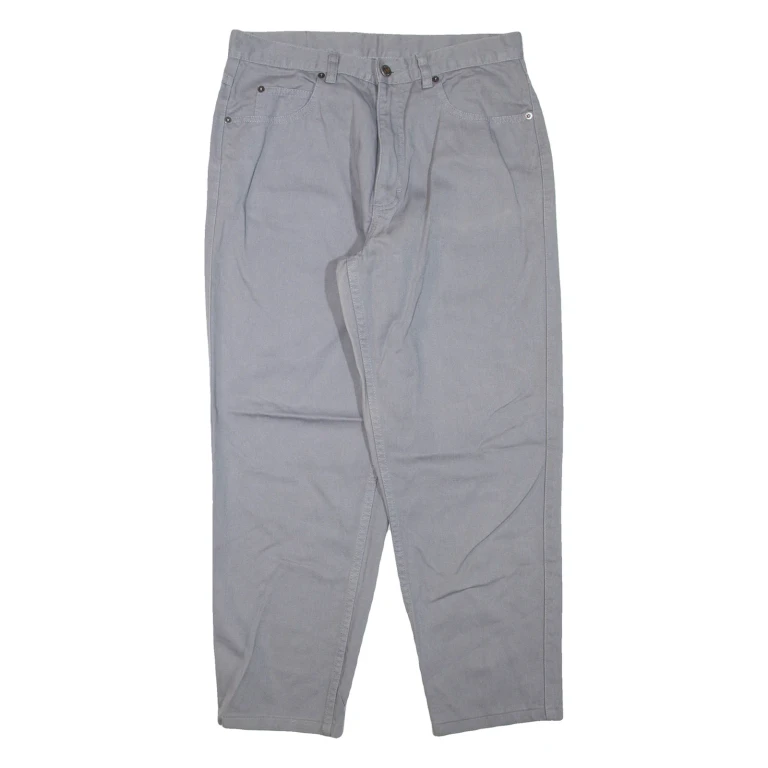 TEDDY'S Mens Trousers Grey Regular Tapered W32 L27