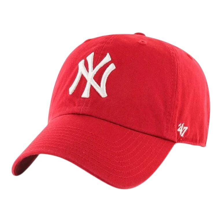 Clean Up New York Yankees Strapback Hat - Red Adjustable Cap