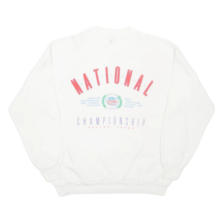 JERZEES National Championship Mens Sweatshirt White USA L