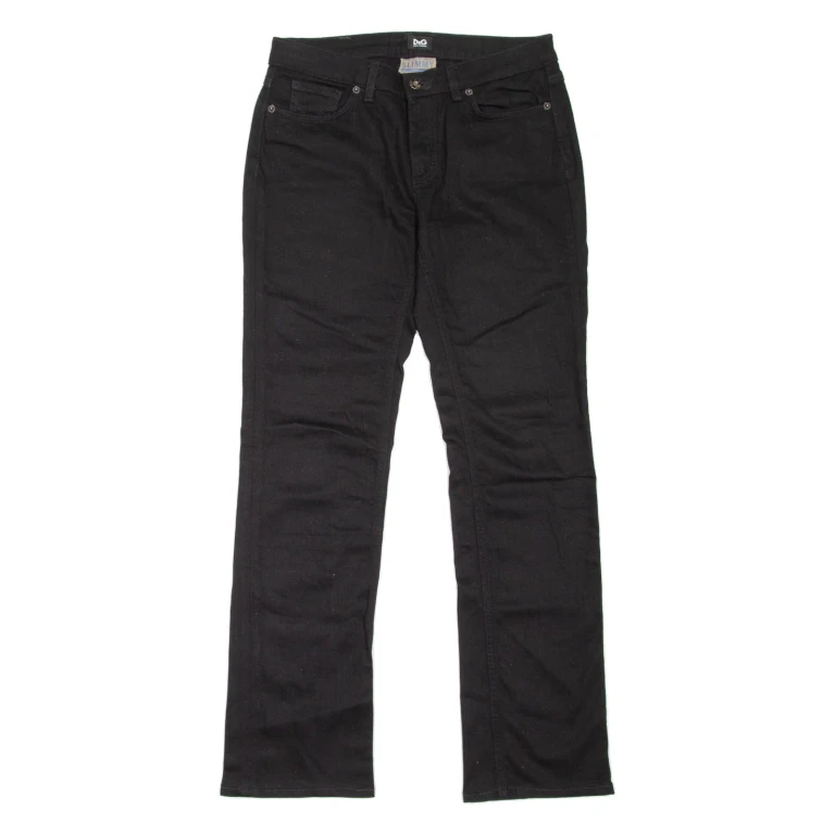 DOLCE & GABBANA Slimmy Womens Jeans Black Slim Straight W28 L31