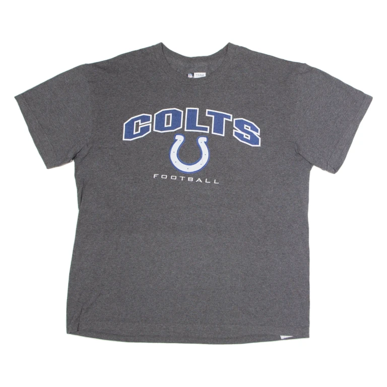NFL Colts Mens T-Shirt Grey USA L