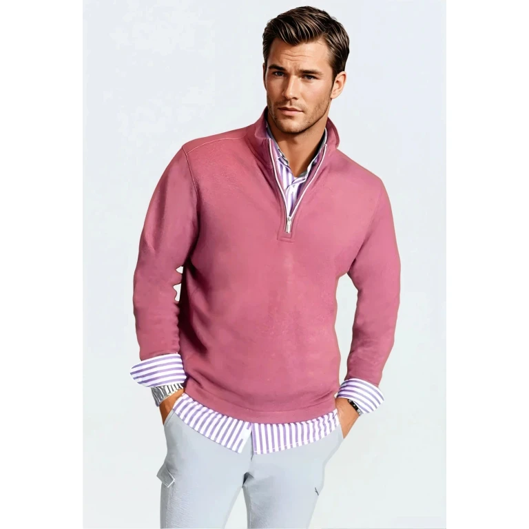 Voey Quarter Zip Sweatshirt - Wine