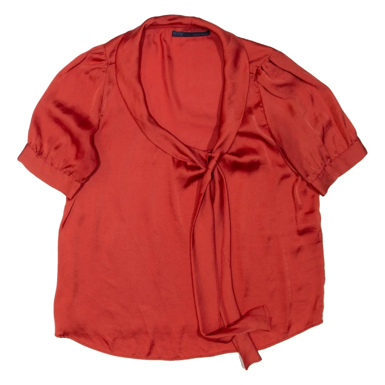ZARA Womens Blouse Red S