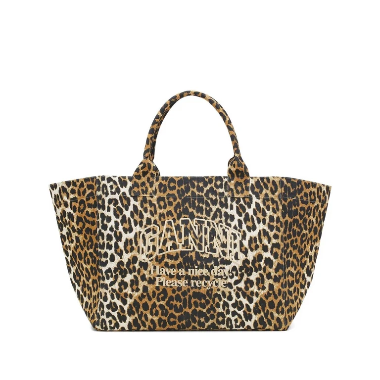 GANNI Borsa Shopper Xxl Pocket Print Bag