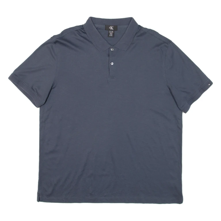 CALVIN KLEIN Mens Polo Shirt Grey XL