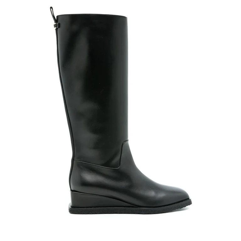 Wayde Leather Wedge Boots