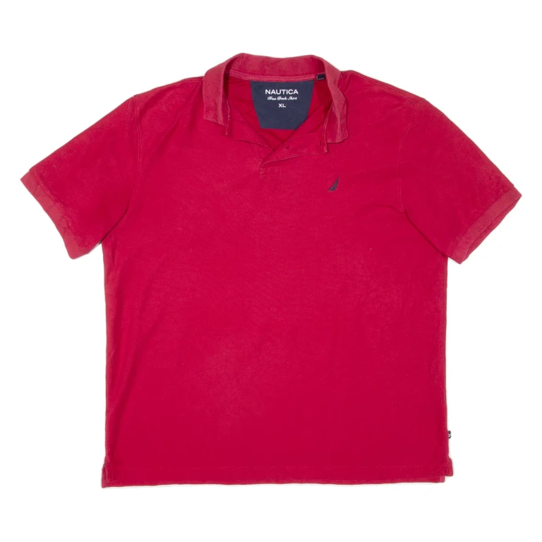 NAUTICA Mens Polo Shirt Red XL