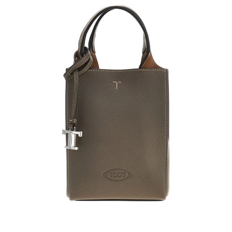 TODS Grained leather micro tote bag Woman One Size