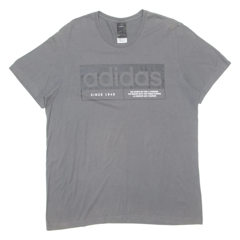 ADIDAS Mens T-Shirt Grey L (XX1-061124-7134)
