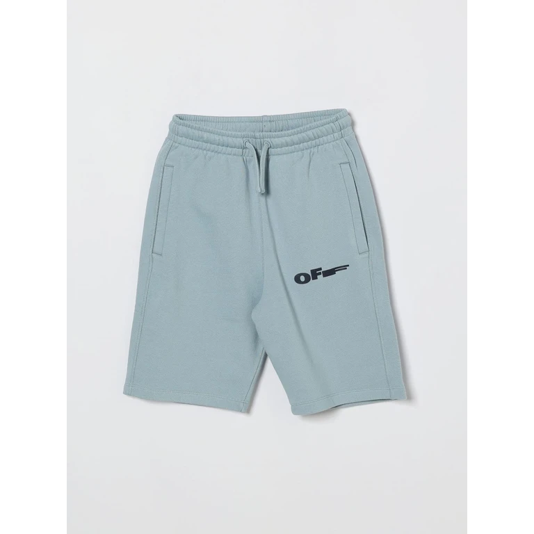 OFF-WHITE KIDS Shorts Kids color Gnawed Blue (OBCI001S26FLE004451)