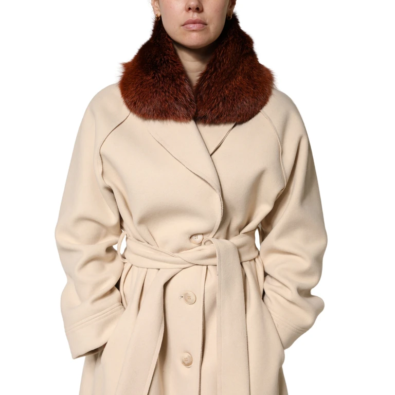 Dolce & Gabbana Brown Mink Fur Collar Women Neck Wrap 60cm X 14cm Scarf - Women