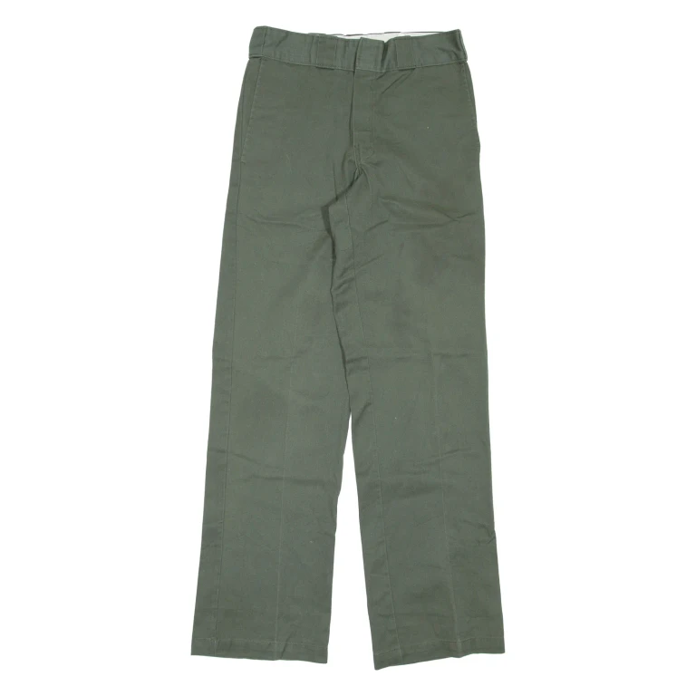 DICKIES Mens Trousers Green Regular Straight W28 L32