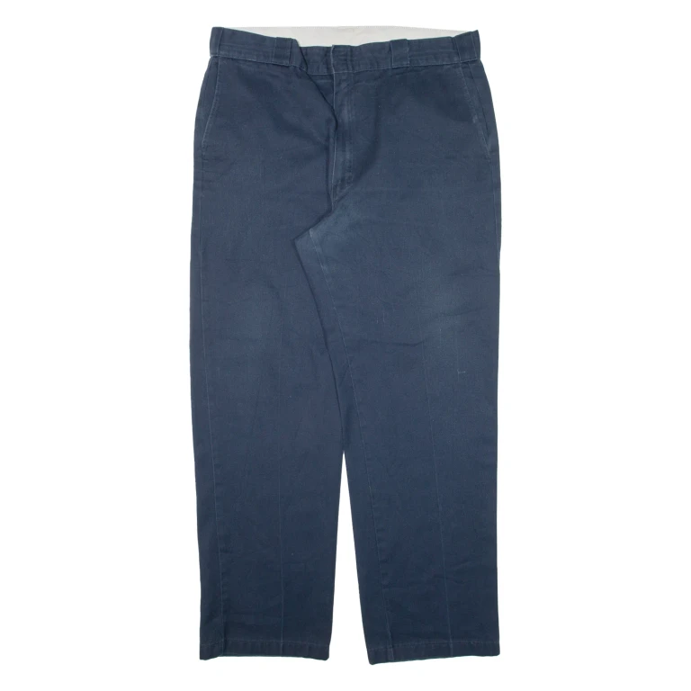 DICKIES Workwear Mens Trousers Blue Regular Straight W38 L32