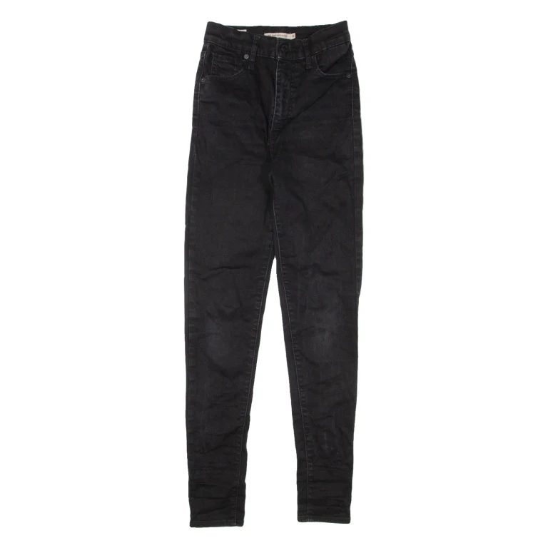 LEVI'S Mile High BIG E Womens Jeans Black Slim Skinny W22 L30