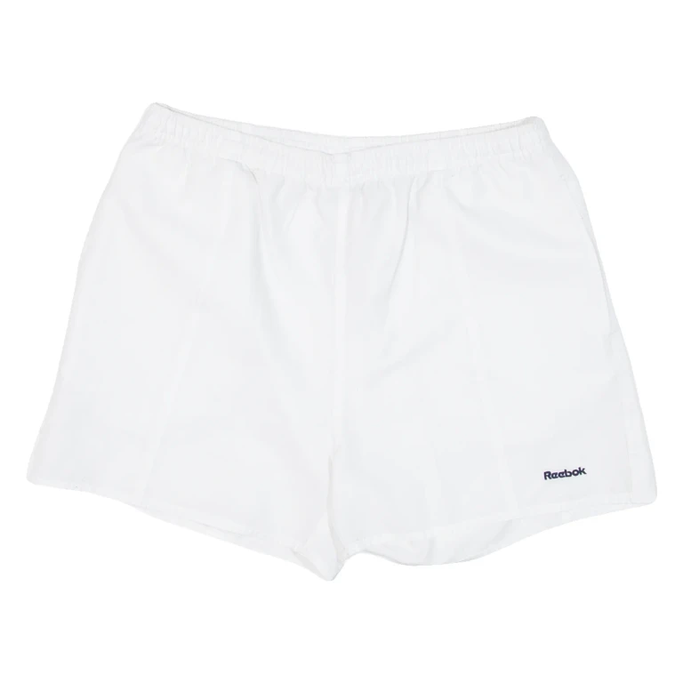 REEBOK Womens Sports Shorts White Relaxed UK 12 W30