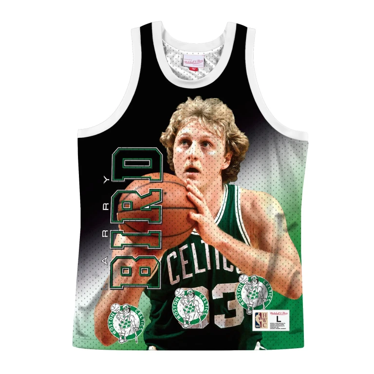 Men's NBA Behind The Back Tank Boston Celtics Larry Bird