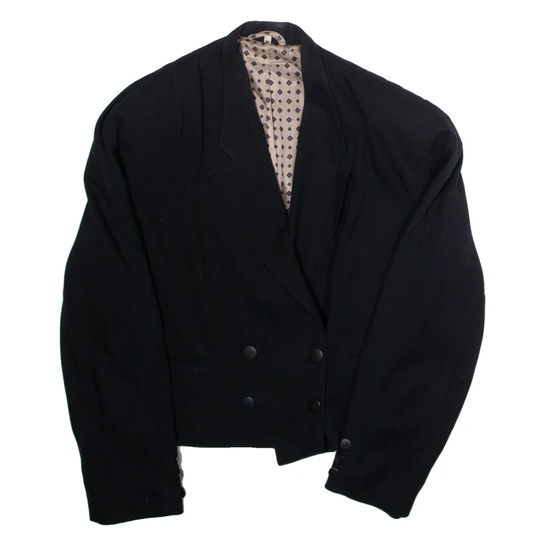 Womens Blazer Jacket Black Viscose UK 10