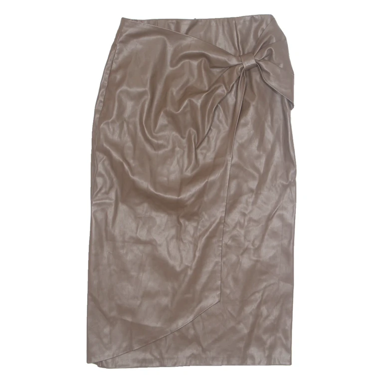 ZARA Womens Pencil Skirt Brown Knee Length M