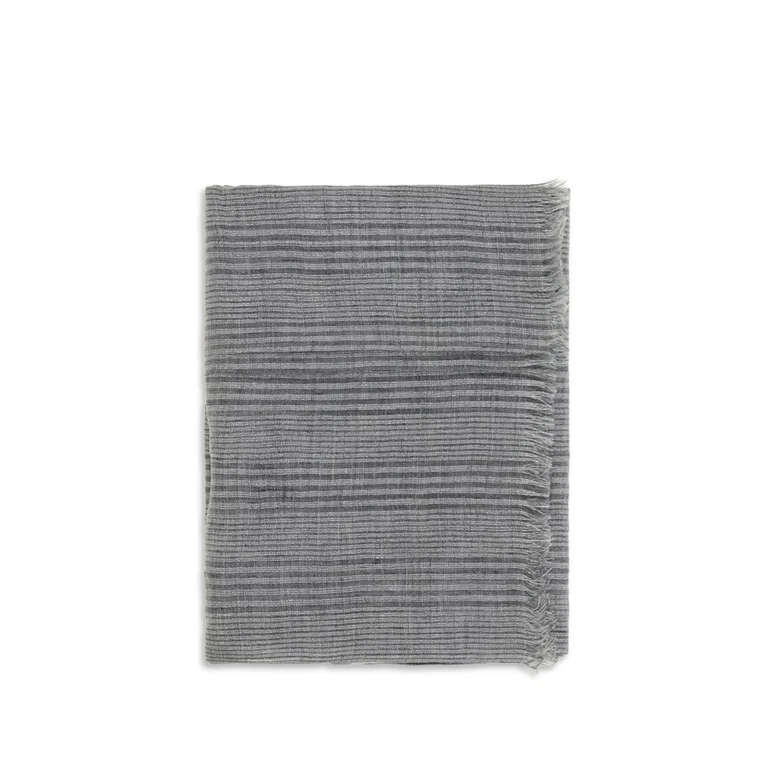 Brunello Cucinelli Gray Linen Scarf - Women