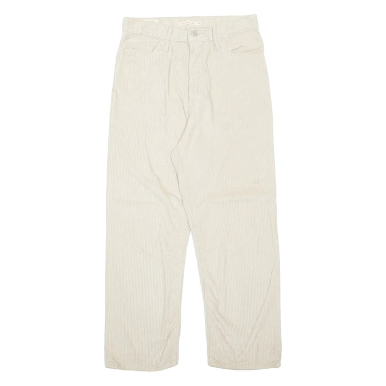 LEVI'S Womens Corduroy Trousers Beige Regular Straight W29 L26